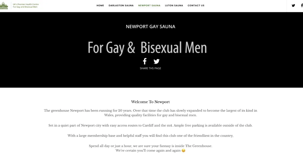 Greenhouse Gay Sauna Newport