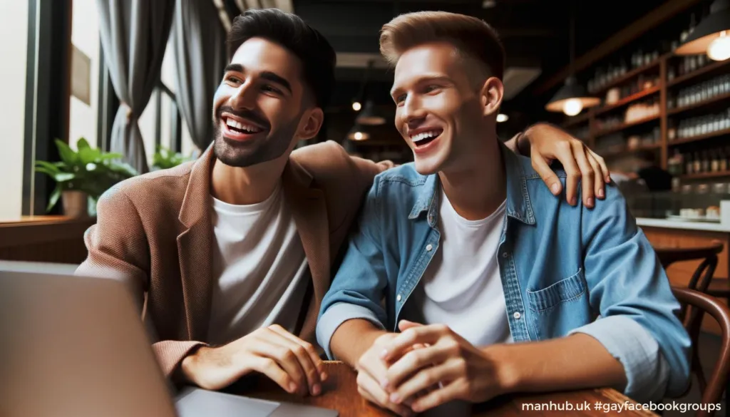 gay Facebook groups, online gay community, connecting with gay men online, LGBTQ online groups, social media for gay men